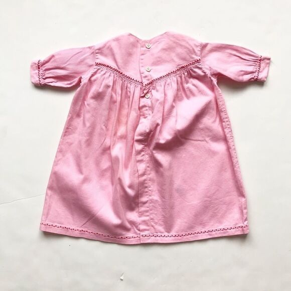 Vintage Smocked chicken corduroy long dress 6-12m - Picture 5 of 6